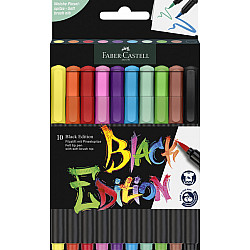 Faber-Castell Black Edition Brush Pen - Set of 10
