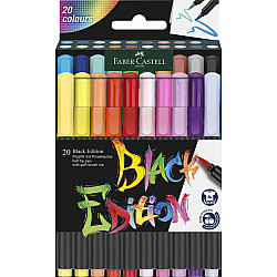 Faber-Castell Black Edition Brush Pen - Set of 20