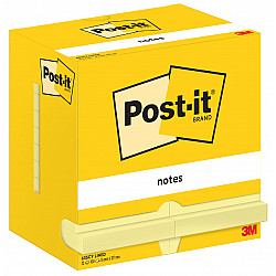 3M Post-it Notes - 76x127 mm - Lined - Yellow - Set of 12 Blocks
