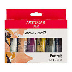 Amsterdam Standard Acrylic Paint - Portrait Selection - 20 ml - Set of 6