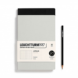 Leuchtturm1917 Jottbook Double - A5 - Dotted - Light Grey/Black
