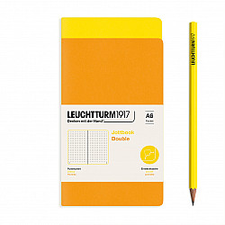 Leuchtturm1917 Jottbook Double - Pocket A6 - Dotted - Lemon/Rising Sun