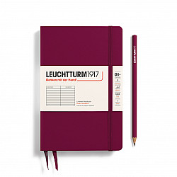 Leuchtturm1917 Notebook - Paperback B6+ - Hardcover - Ruled - Port Red