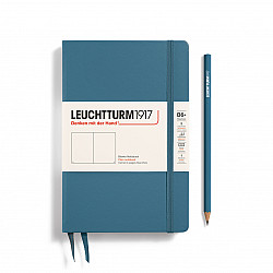 Leuchtturm1917 Notebook - Paperback B6+ - Hardcover - Plain - Stone Blue