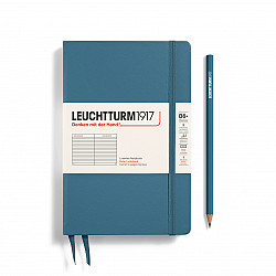 Leuchtturm1917 Notebook - Paperback B6+ - Hardcover - Ruled - Stone Blue