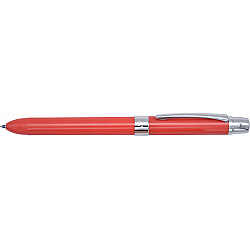 Penac ELE-001 Opaque 3-in-1 Multi Pen - 2 Color Ballpoint + Mechanical Pencil - 0.5 - Red