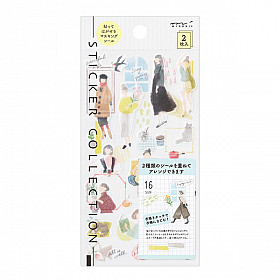 Midori Diary Stickers - Two Sheets - Fashion