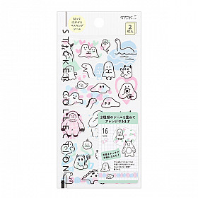 Midori Diary Stickers - Two Sheets - Monsters