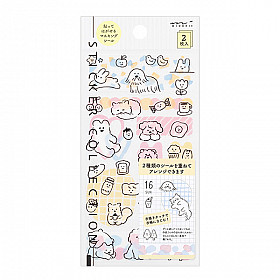 Midori Diary Stickers - Two Sheets - Cute Motifs