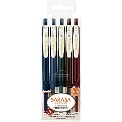 Zebra Sarasa Clip Vintage Color Gel Ink Pen - Series 1 - Set van 5