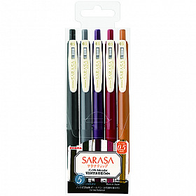 Zebra Sarasa Clip Vintage Color Gel Ink Pen - Series 2 - Set of 5