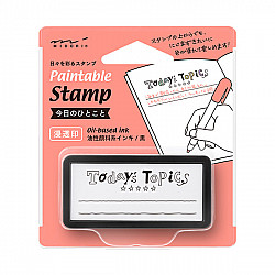 Midori Half-Size Pre-Inked Stamp - Today's Topic