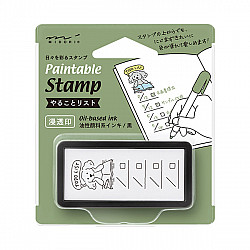Midori Half-Size Pre-Inked Stamp - To Do List