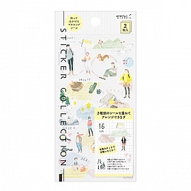 Midori Diary Stickers - Two Sheets - Going Out