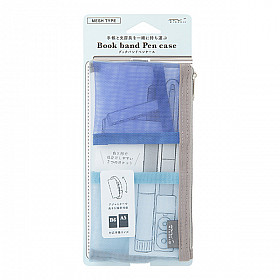 Midori Book Band Pen Case voor B6 - A5 - Mesh Blue