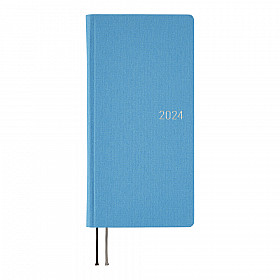 * Hobonichi Weeks 2024 Book - Colors: Celeste Blue (April Start / Japanese / Wallet Size)