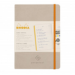 Rhodia Rhodiarama Perpetual 365 Planner - Ongedateerde Agenda - Softcover - A5 - Beige