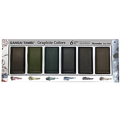 Kuretake Gansai Tambi Water Colors - Graphite Colors - Set of 6