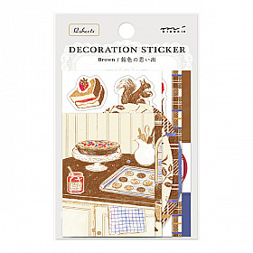Midori Decoration Sticker Set - Limited Edition - England - Brown