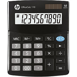 HP OfficeCalc 110 Compacte Desktop Calculator - 10 Cijfers - Zwart
