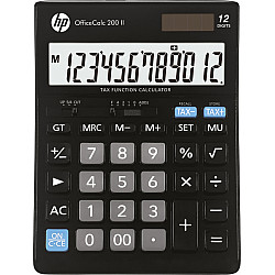 HP OfficeCalc 200 II Buro Calculator - Groot Display - 12 Cijfers - Zwart