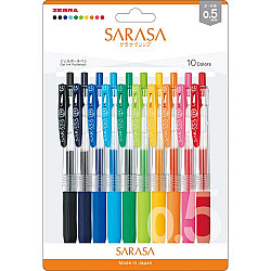 Zebra Sarasa Clip Gel Inkt Pen - 0.5 mm - Set van 10