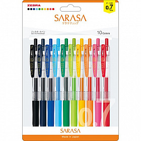 Zebra Sarasa Clip Gel Inkt Pen - 0.7 mm - Set van 10