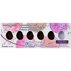 Kuretake Gansai Tambi Water Colors - Granulating Colors - Set of 5