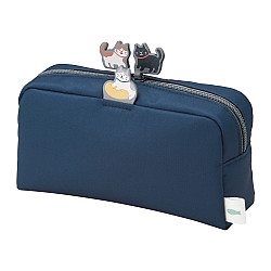 Cat's Daily Routine Box Pen Pouch - Groot - Indigo Blue