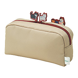 Cat's Daily Routine Box Pen Pouch - Groot - Biscuit Beige