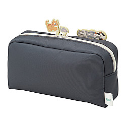 Cat's Daily Routine Box Pen Pouch - Groot - Charcoal Black
