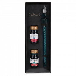 J. Herbin Glass Dip Pen and Ink Set - Emerald