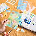 King Jim Masking Tape Book – Customizable washi tape for creative decorations | Postcard size King Jim Masking Tape Book – Postcard size – Plain washi tape sheets for cutting and decorating.