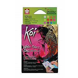 Sakura Koi Water Colors Brush Set - 12 Metallic & Fluo Kleuren