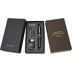 Platinum #3776 Century My Favorite Things Coffee Jelly Fountain Pen Set - Fine