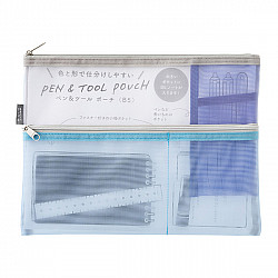 Midori Pen & Tool Pouch - Large - Mesh Light Blue