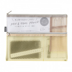 Midori Pen & Tool Pouch - Large - Mesh Beige