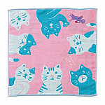 Hightide Japanse Gaaszakdoek / Servet – New Retro Cat – 100% Katoen Hightide New Retro Japanse Gaaszakdoek / Servet – Cat – 100% Katoen – Licht en Sneldrogend