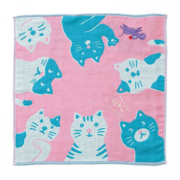 Hightide Japanse Gaaszakdoek / Servet – New Retro Cat – 100% Katoen Hightide New Retro Japanse Gaaszakdoek / Servet – Cat – 100% Katoen – Licht en Sneldrogend