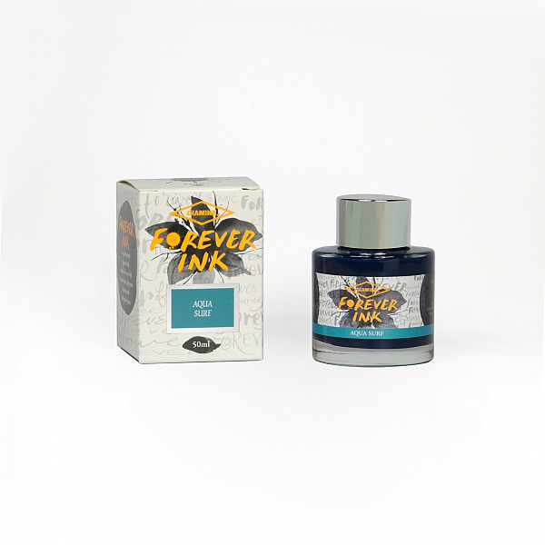 Diamine Forever Fountain Pen Ink - Aqua Surf - 50 ml | Permanent Pigment Ink Diamine Forever fountain pen ink - Aqua Surf - 50 ml