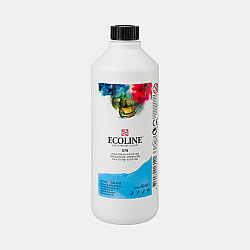 Talens Ecoline Vloeibare Waterverf Inkt - 490 ml - Nr. 578 Sky Blue Cyan (Hemelsblauw Cyaan)
