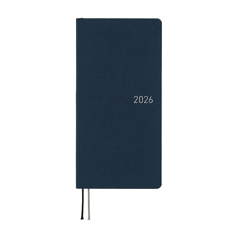 Hobonichi Weeks 2026 MEGA Book - Colors: Cosmo Blue (January Start / English / Wallet Size)