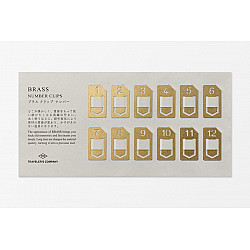 TRAVELER'S COMPANY Brass Number Clips - Set van 12