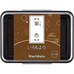 Shachihata Iromoyo Ink Pad - Oil-Based - Chestnut Brown (Kuri-Iro)