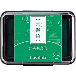 Shachihata Iromoyo Ink Pad - Oil-Based - Green (Tokiwa-Iro)