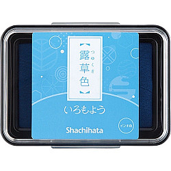 Shachihata Iromoyo Ink Pad - Oil-Based - Light Blue (Tsuyukusa-Iro)