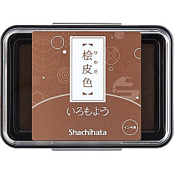 Shachihata Iromoyo Ink Pad - Oil-Based - Cypress Bark (Hiwada-Iro)