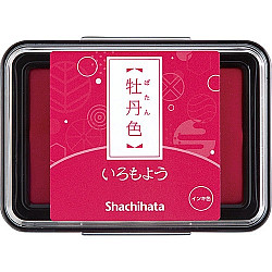 Shachihata Iromoyo Ink Pad - Oil-Based - Peony Red (Botan-Iro)