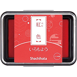 Shachihata Iromoyo Ink Pad - Oil-Based - Red (Beni-iro)