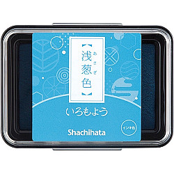 Shachihata Iromoyo Ink Pad - Oil-Based - Turquoise (Asagi-Iro)